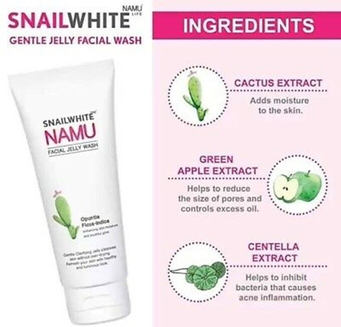 snail white facial wash